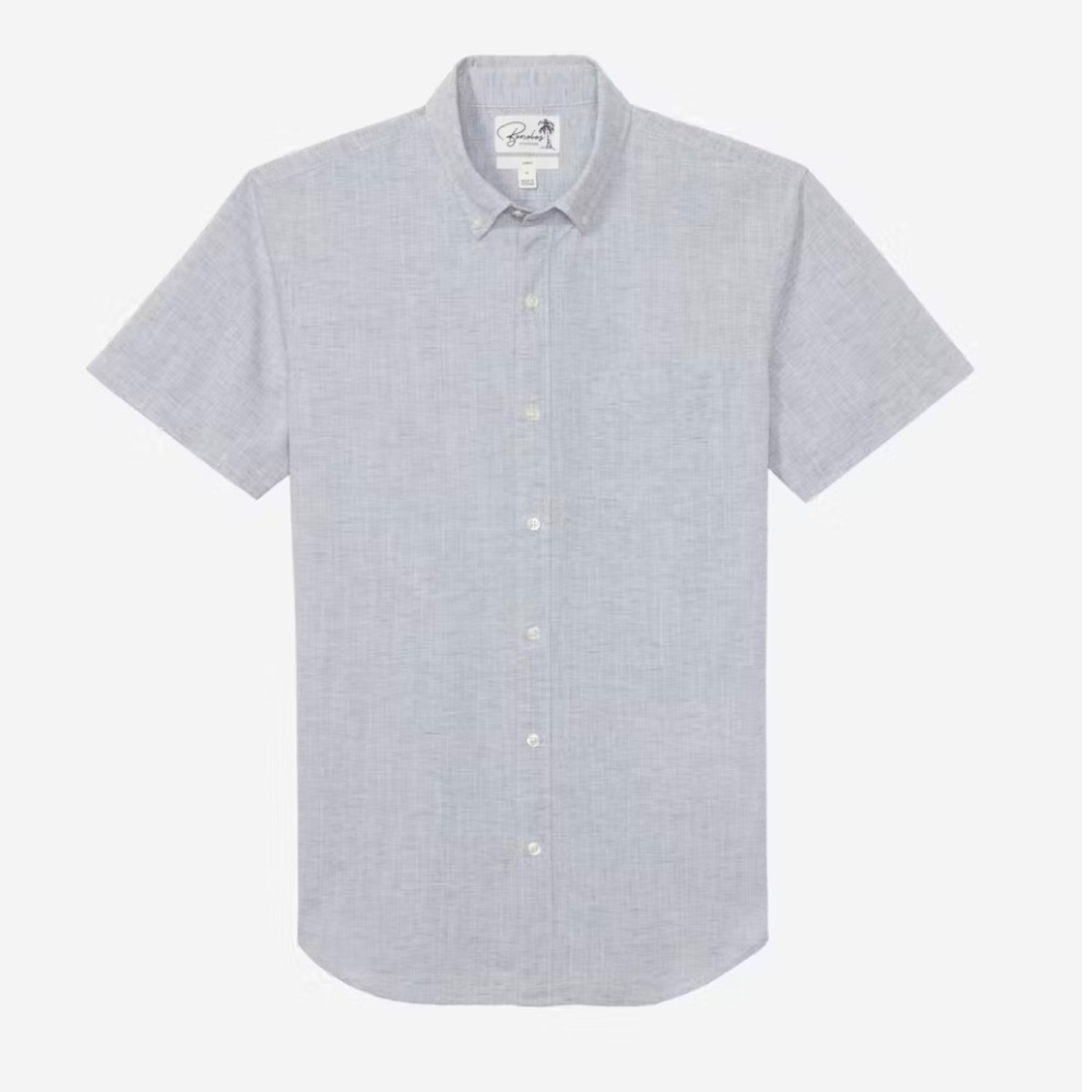 Bonobos Riviera Short Sleeve Shirt Tailored fit medium in gray dot NWT